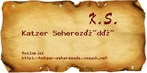 Katzer Seherezádé névjegykártya